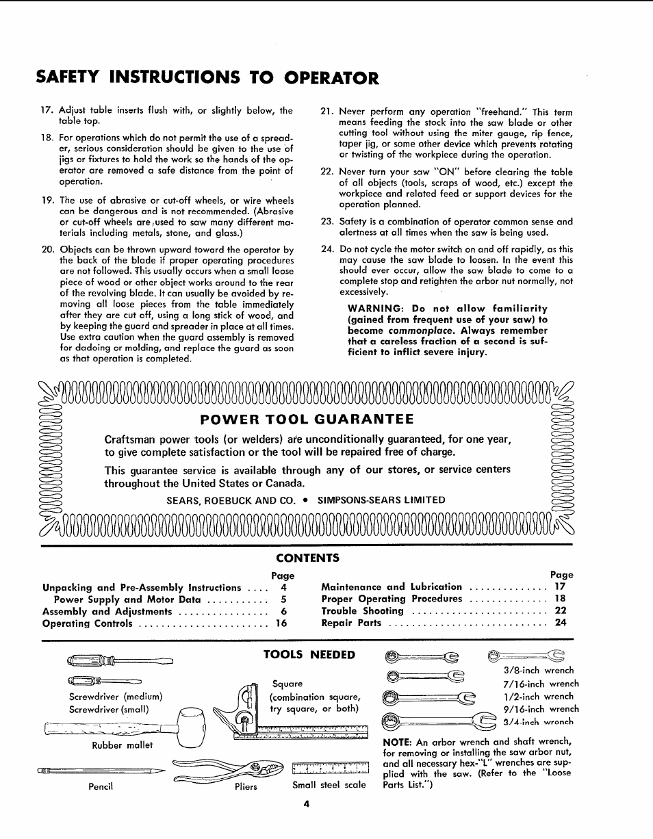 Sears 113.299131 User Manual | Page 4 / 32
