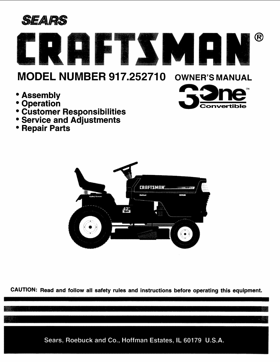 Crrftimrn, Model number 917.252710 owner’s manual | Sears 917.25271 User Manual | Page 61 / 120