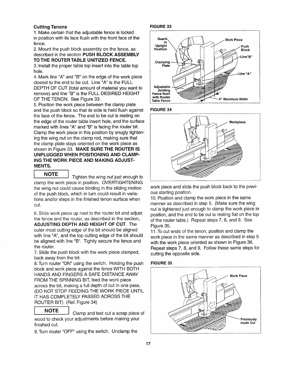 Cutting tenons | Sears 26462_0 User Manual | Page 17 / 22