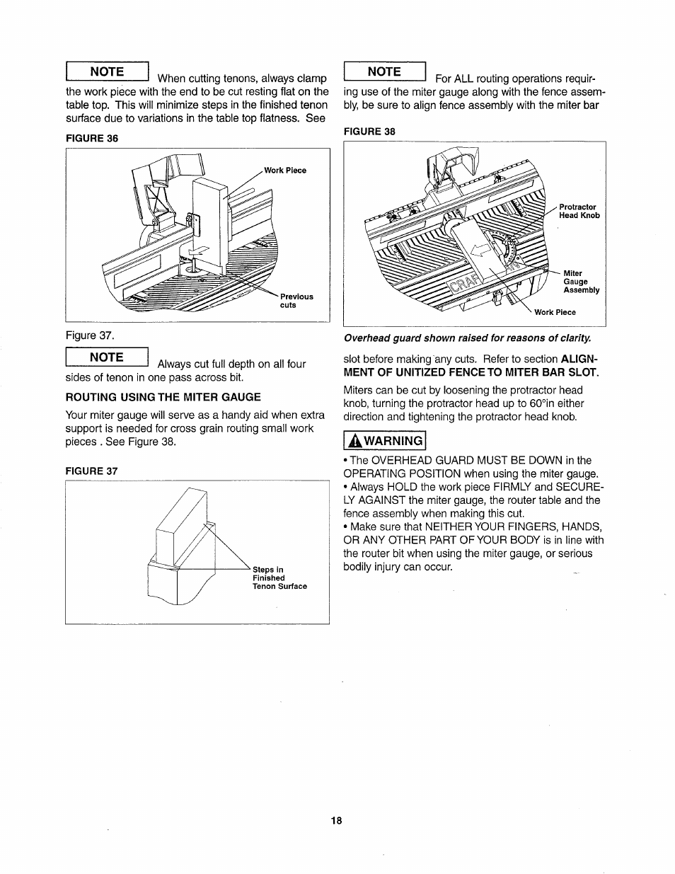 Routing using the miter gauge | Sears 26462_0 User Manual | Page 18 / 22