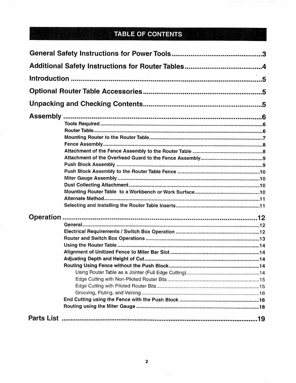 Sears 26462_0 User Manual | Page 2 / 22