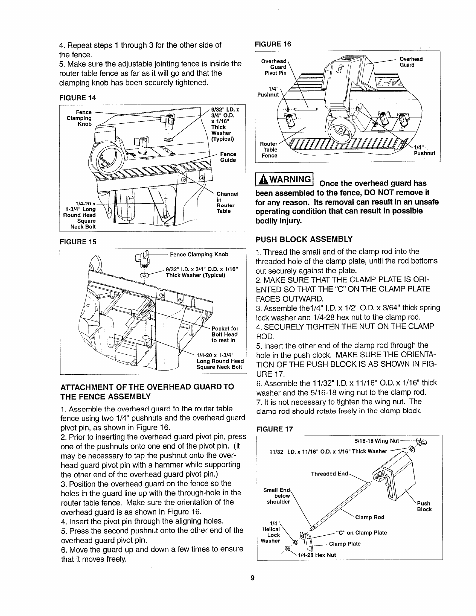 Push block assembly | Sears 26462_0 User Manual | Page 9 / 22
