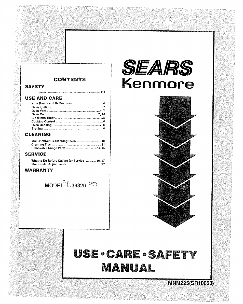 Sears KENMORE 911.363209 User Manual | 18 pages