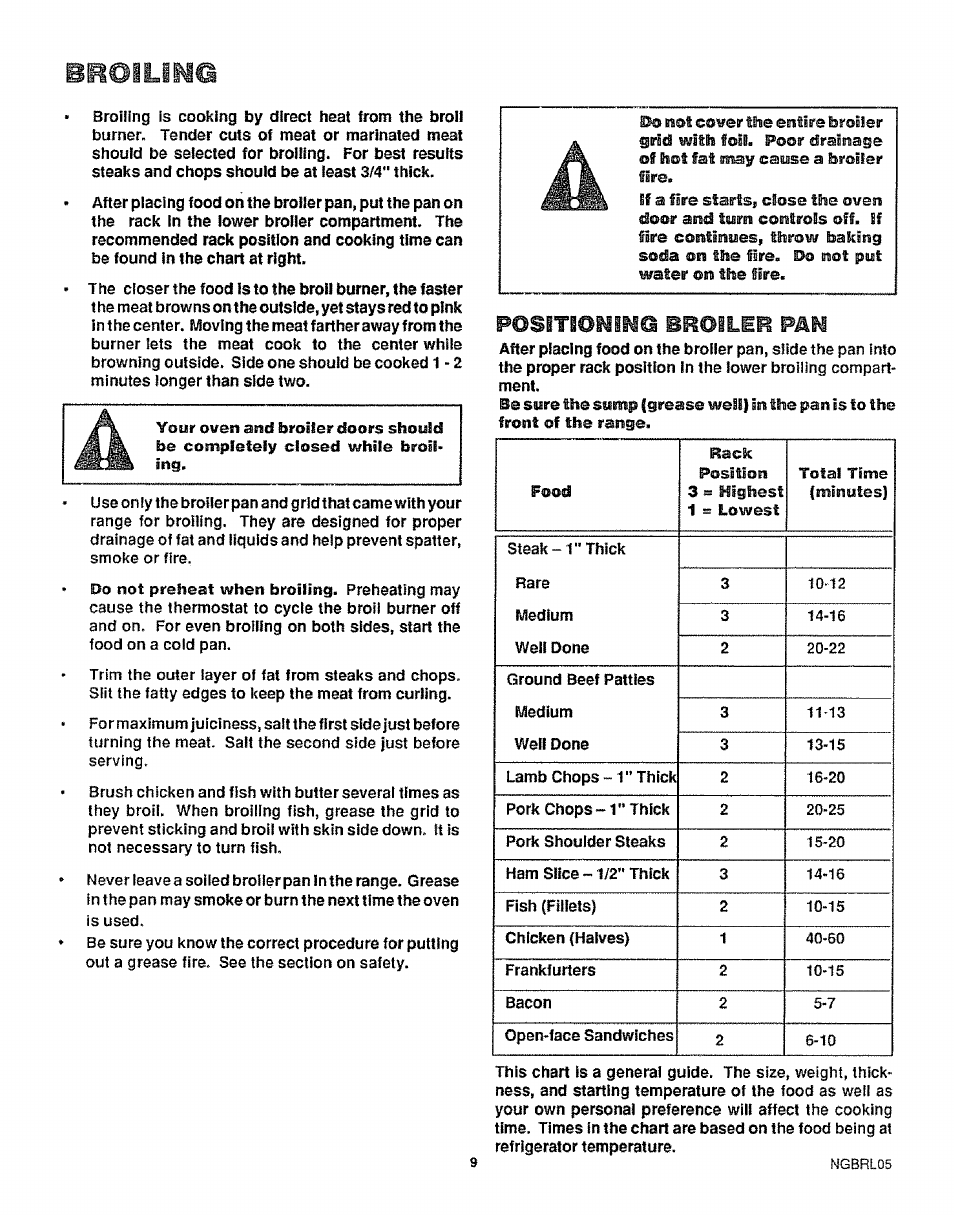 Pqsitmmmn | Sears KENMORE 911.363209 User Manual | Page 10 / 18