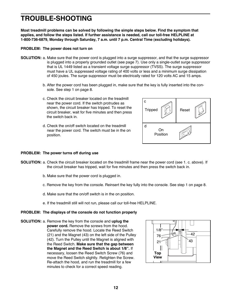 Trouble-shooting | Sears 535LE User Manual | Page 12 / 18