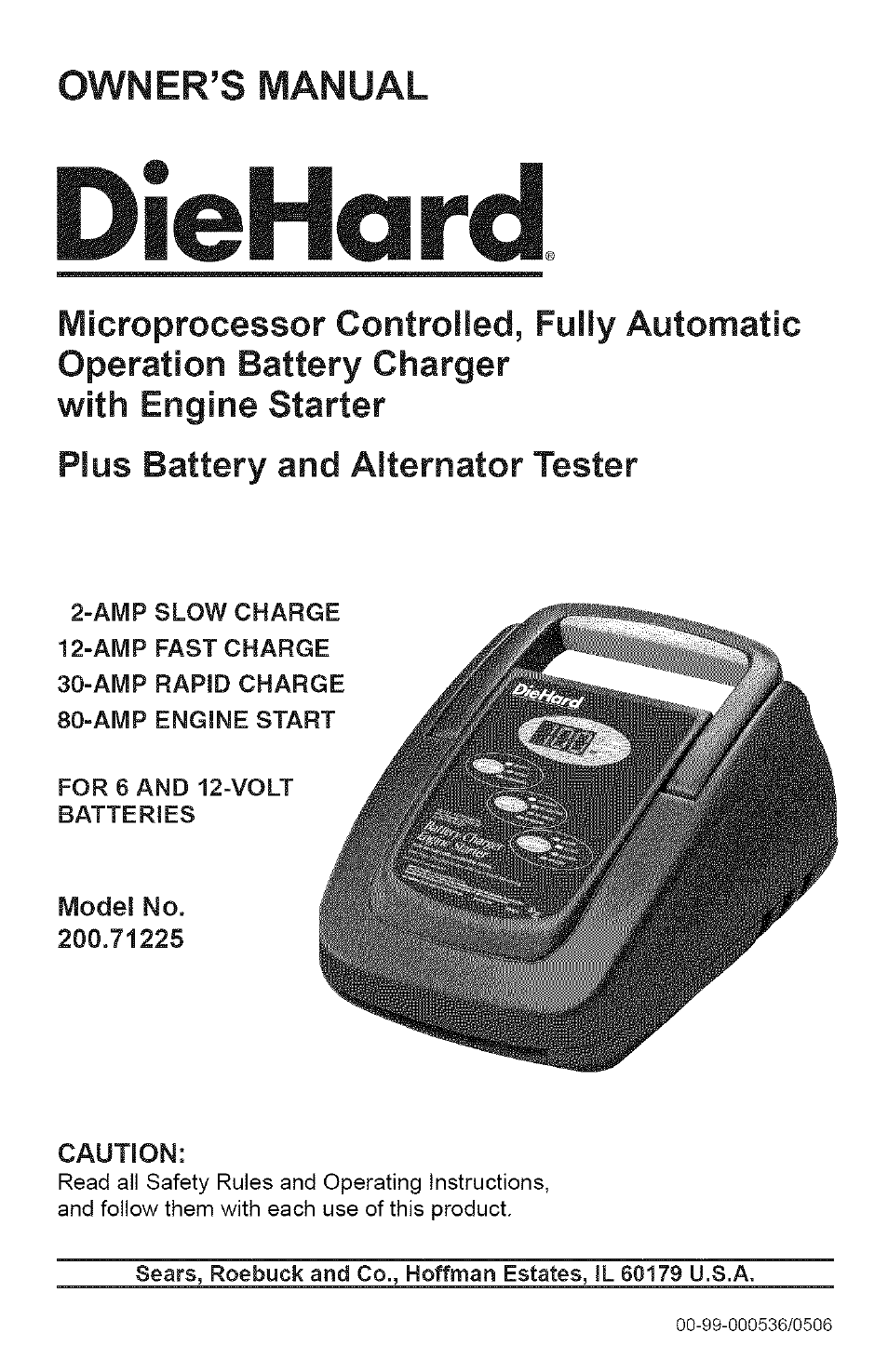 Sears 200.71225 User Manual | 16 pages