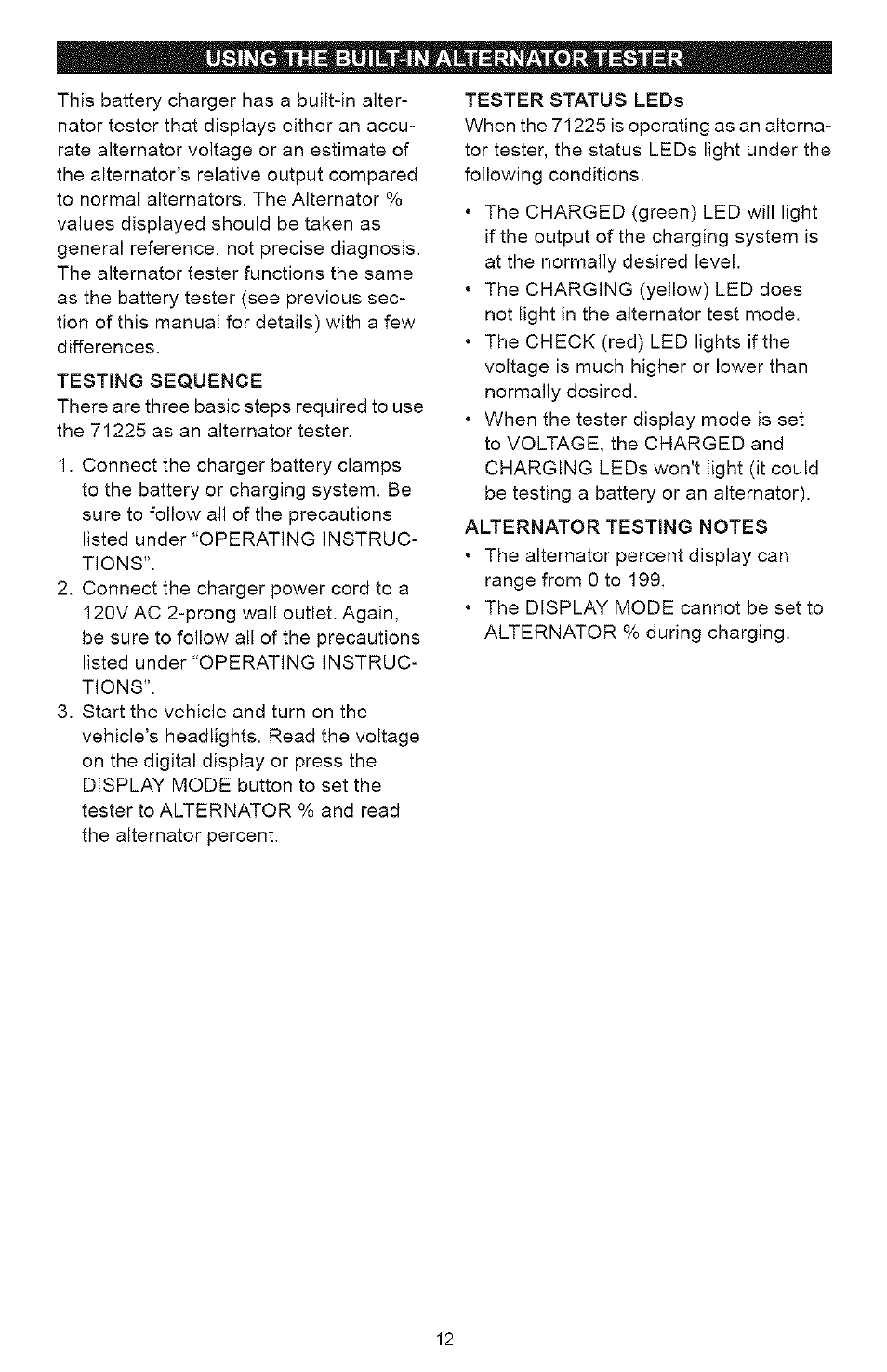 Sears 200.71225 User Manual | Page 12 / 16