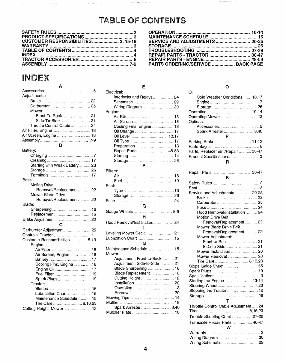 Sears 917.25254 User Manual | Page 4 / 56