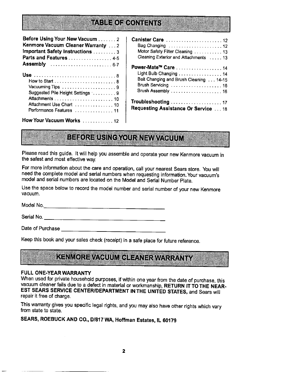 Sears L0711256 User Manual | Page 2 / 36