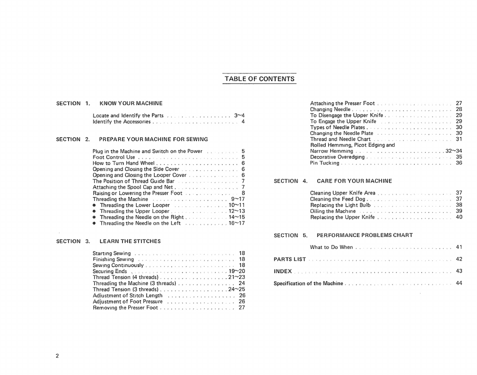 Sears OVERLOCK 385. 564180 User Manual | Page 3 / 46