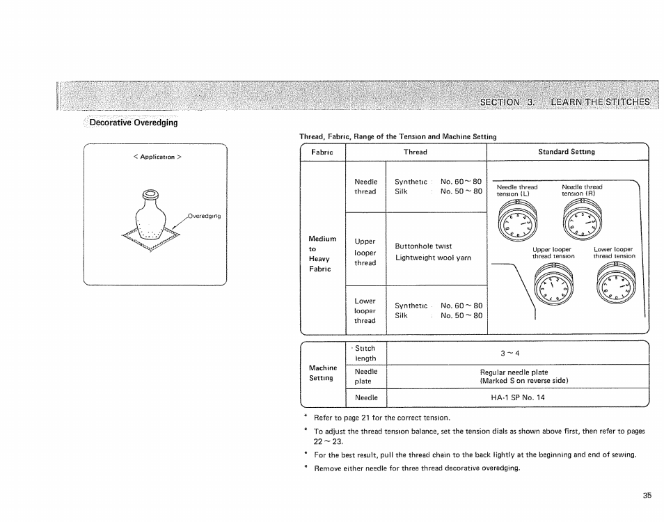 Decorative overedging | Sears OVERLOCK 385. 564180 User Manual | Page 36 / 46