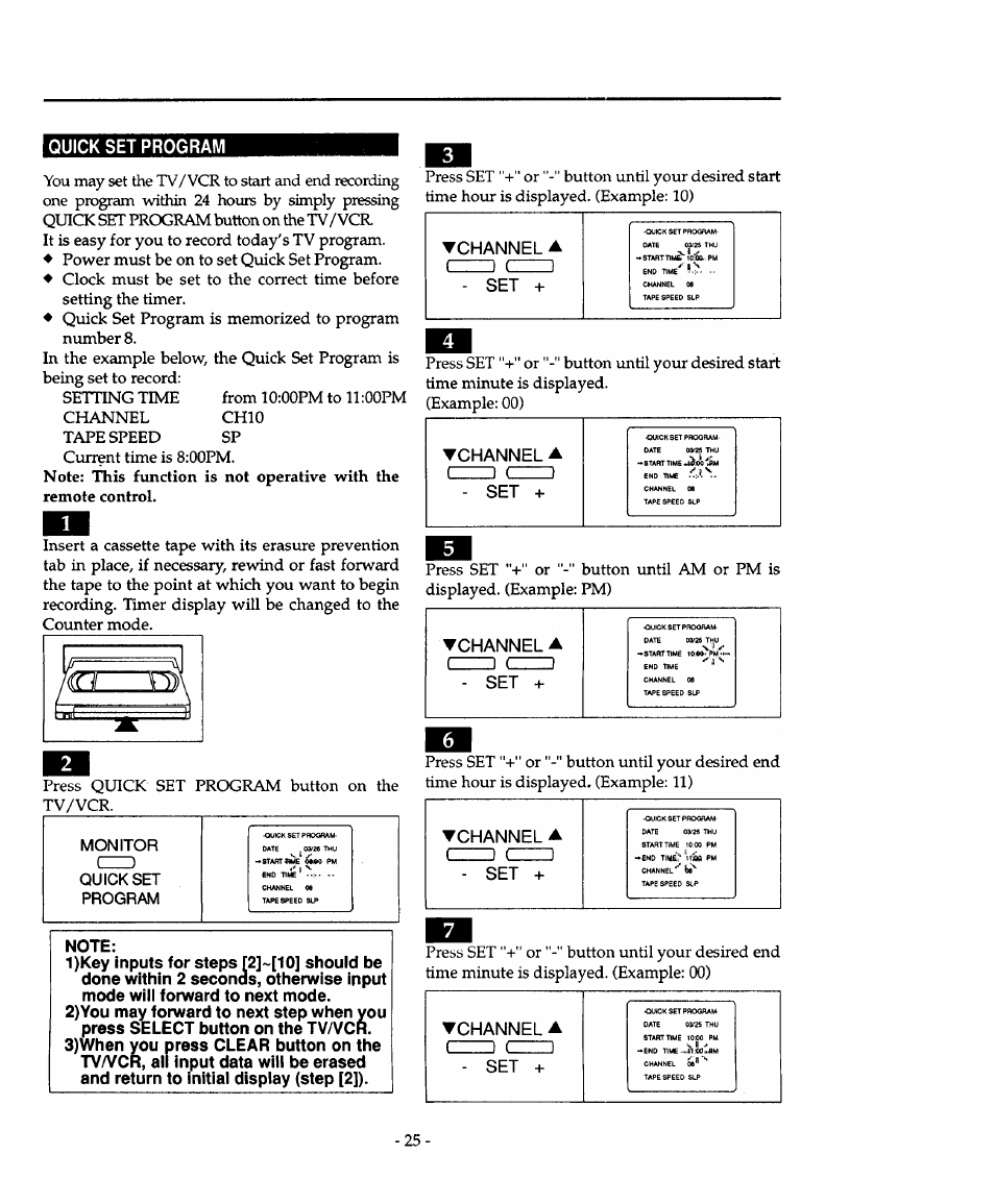 Monitor c d quickset program, I set, Czzd <--------- set | Y i s, C71d - set -t | Sears 934.4482639 User Manual | Page 25 / 36