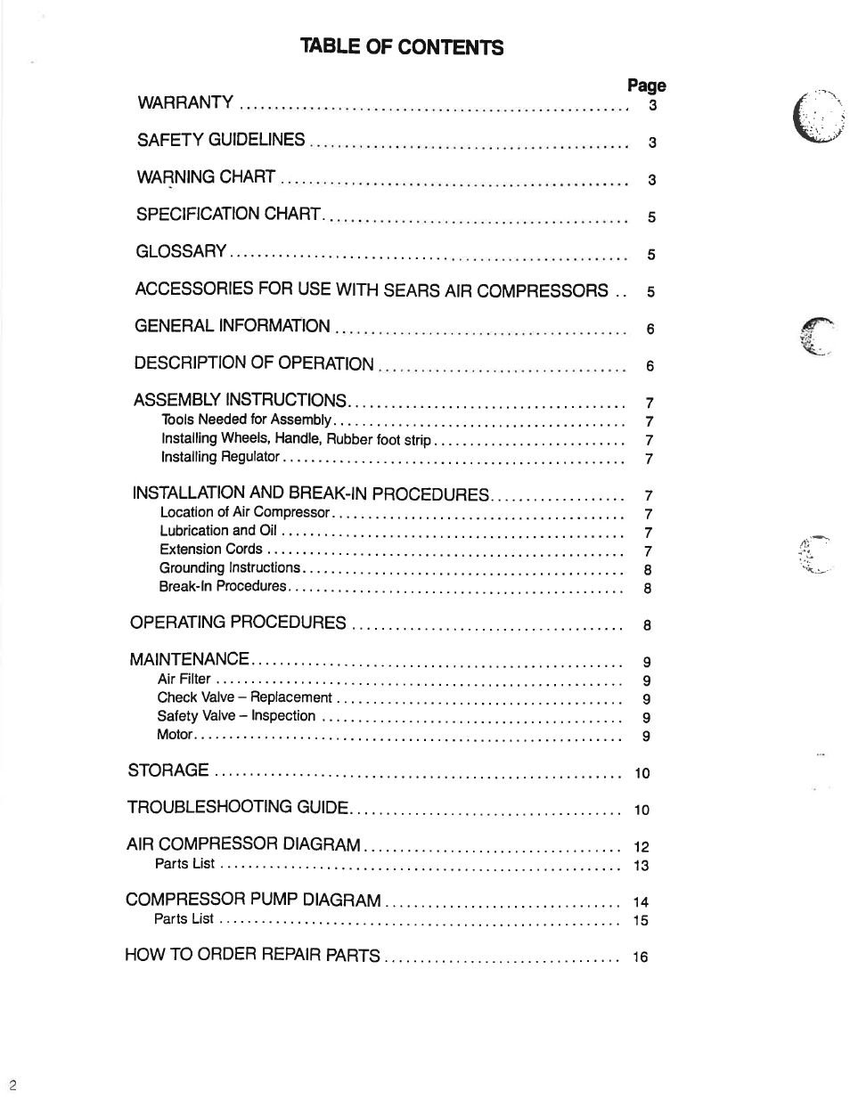 Sears Craftsman 919.153110 User Manual | Page 2 / 16