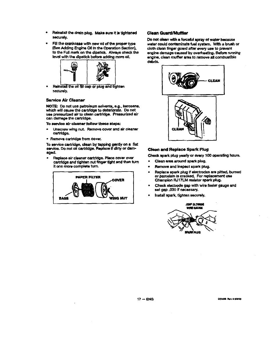 Olaan guanl/muffler | Sears 919.329150 User Manual | Page 17 / 32