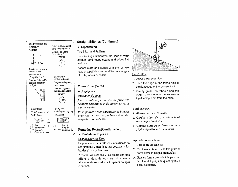 Straight stitches (continued) | Sears 385.1883 User Manual | Page 64 / 139