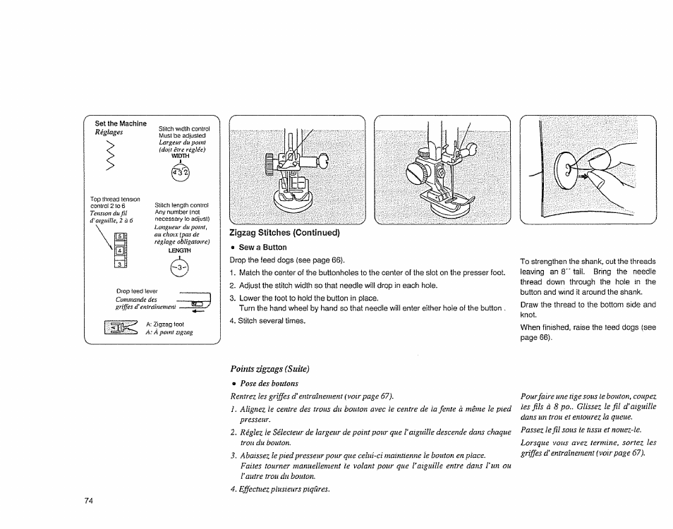 Zigzag stitches (continued) | Sears 385.1883 User Manual | Page 82 / 139