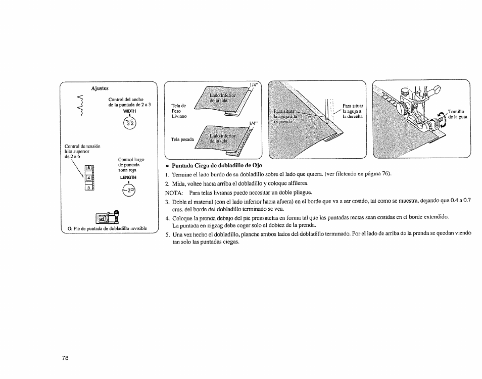 E puntada ciega de dobladillo de ojo | Sears 385.1883 User Manual | Page 86 / 139