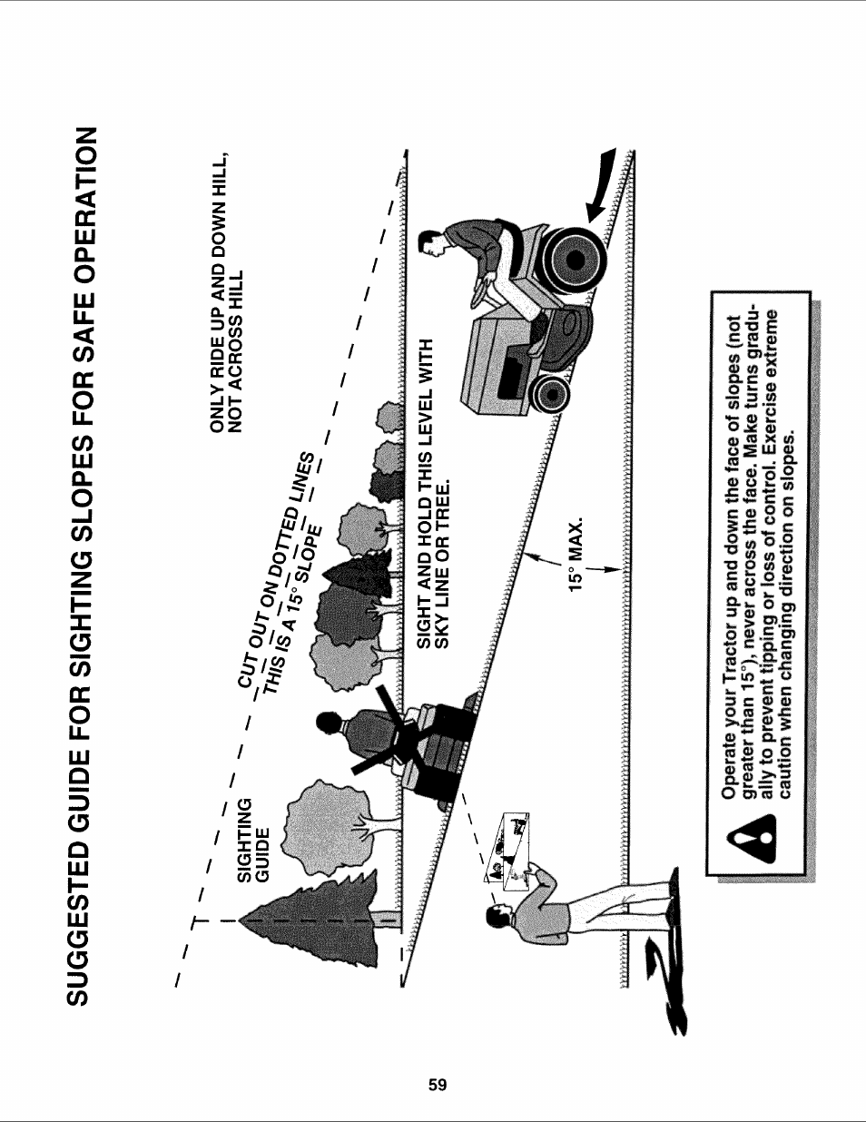 Only ride up and down hill, not across hill, Sto-pspo/ves | Sears 917.252714 User Manual | Page 119 / 120