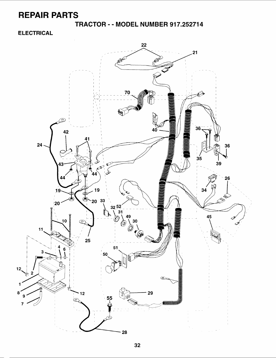 Repair parts | Sears 917.252714 User Manual | Page 92 / 120