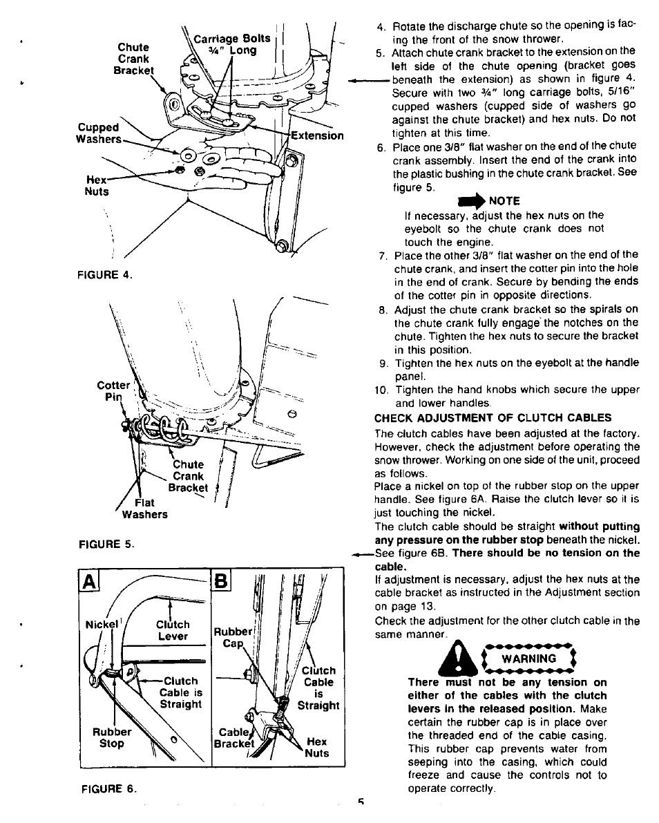 Check adjustment of clutch cables | Sears 247.8867 User Manual | Page 5 / 32