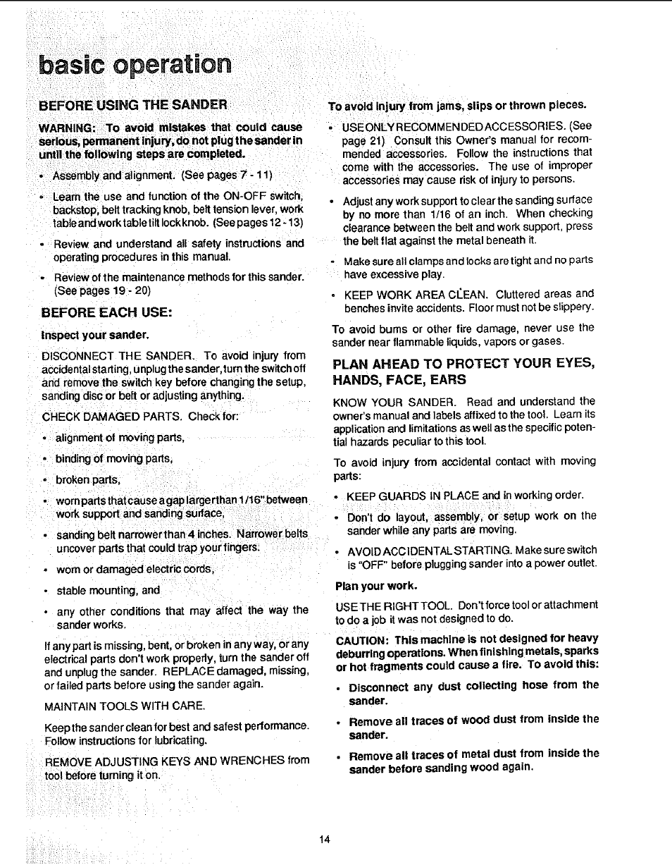 Iíaiií;'opfr^fío | Sears 113.22643 User Manual | Page 14 / 24