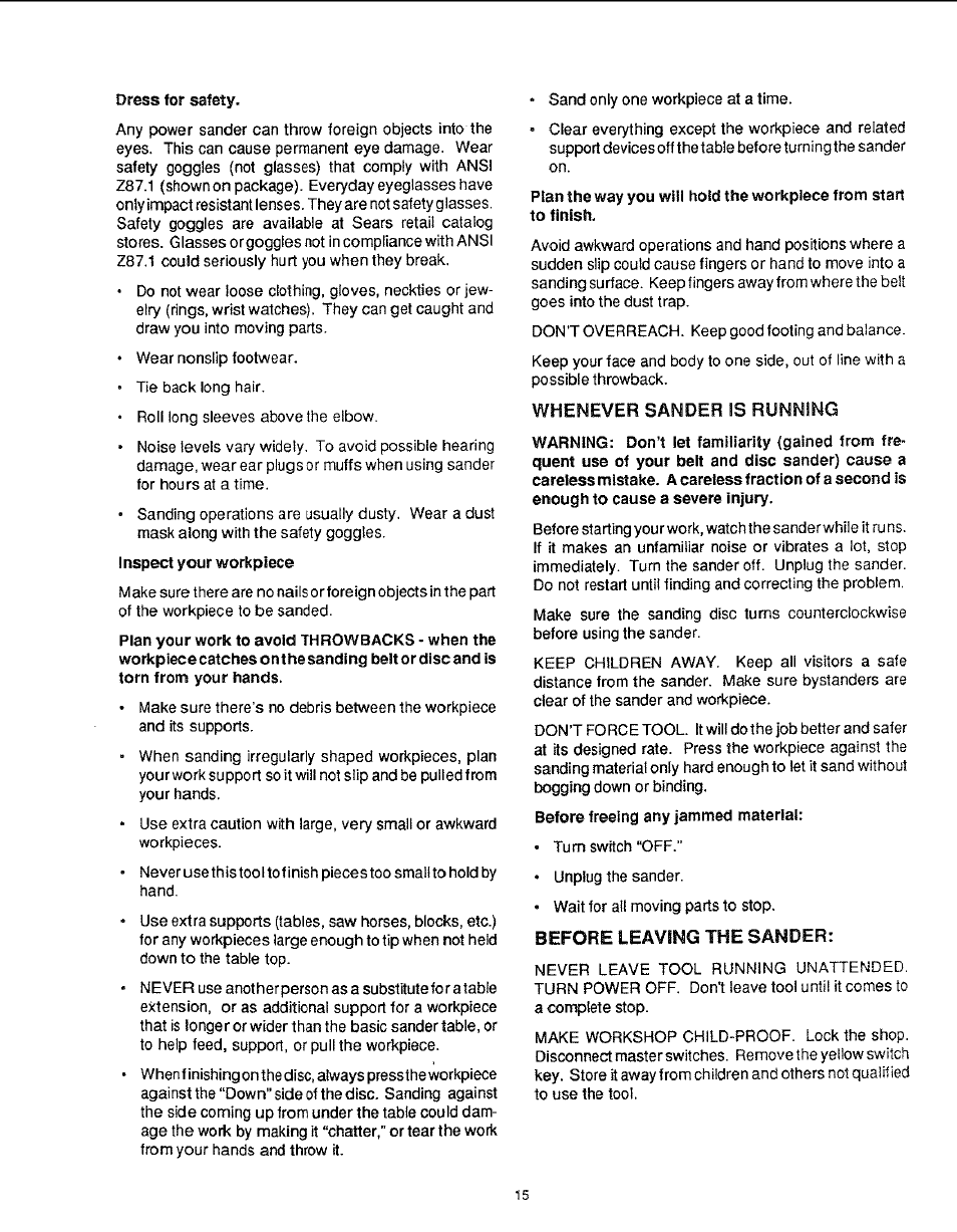 Sears 113.22643 User Manual | Page 15 / 24