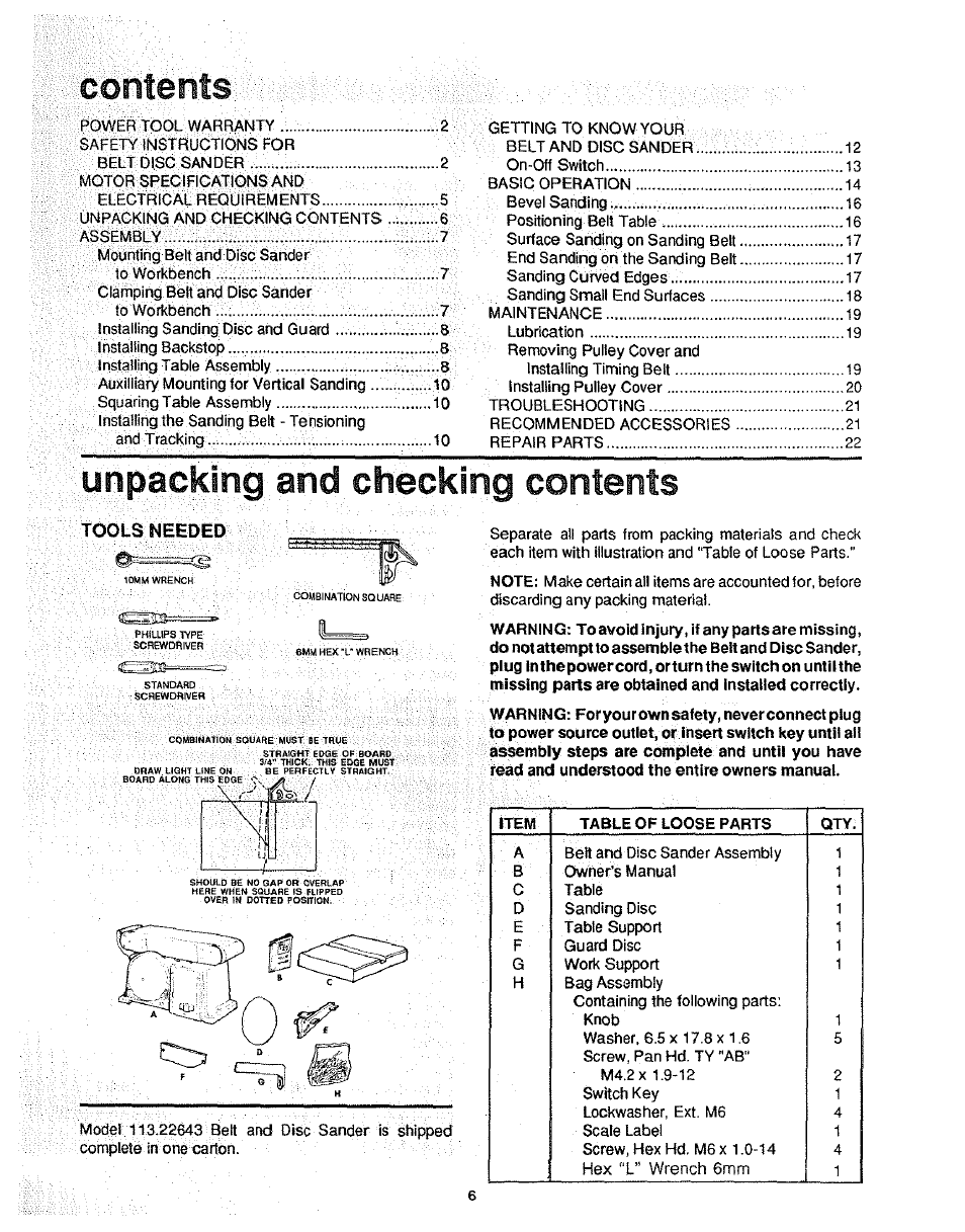 Sears 113.22643 User Manual | Page 6 / 24