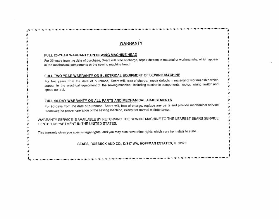 Uv t!s, mi | Sears 385.12514 User Manual | Page 44 / 45