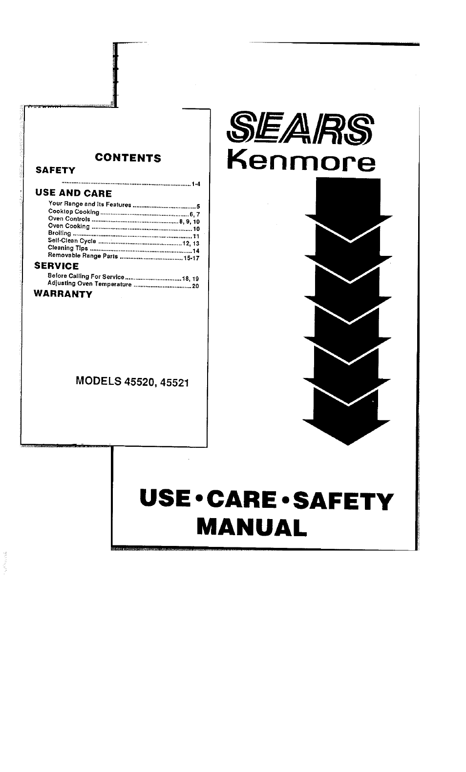 Sears KENMORE 45520 User Manual | 24 pages