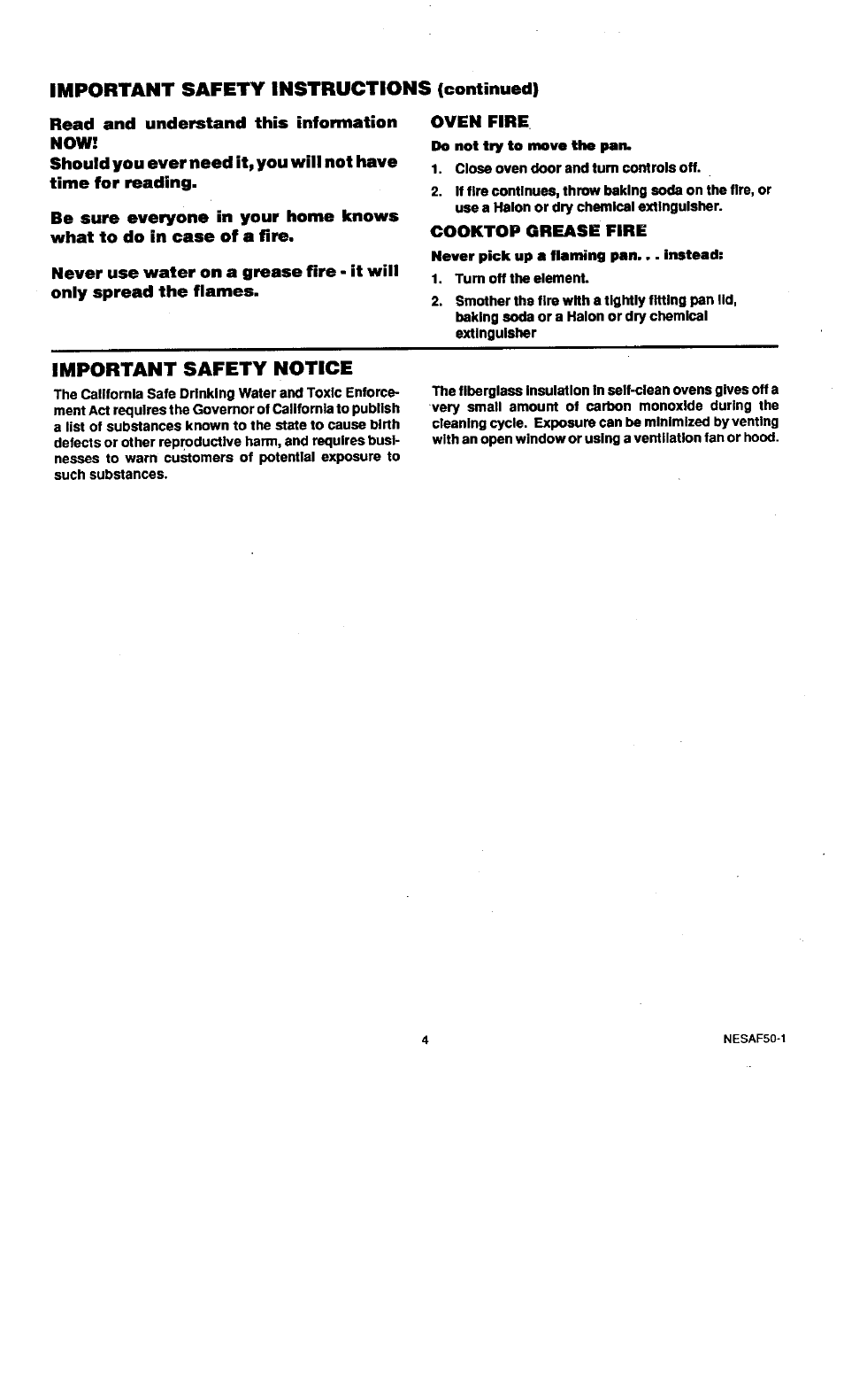 Important safety instructions (continued), Important safety notice | Sears KENMORE 45520 User Manual | Page 5 / 24