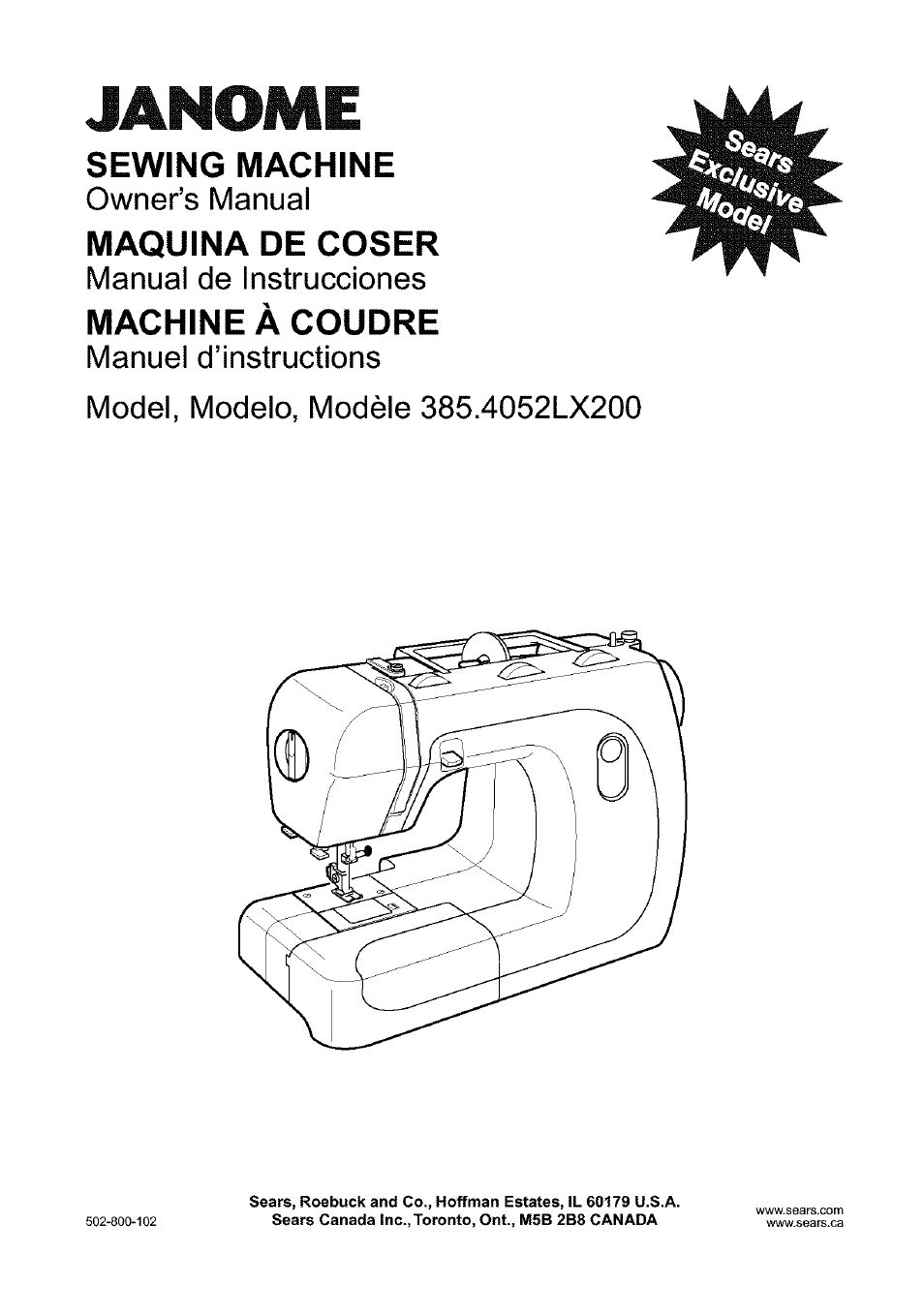 Sears 385.4052LX200 User Manual | 79 pages