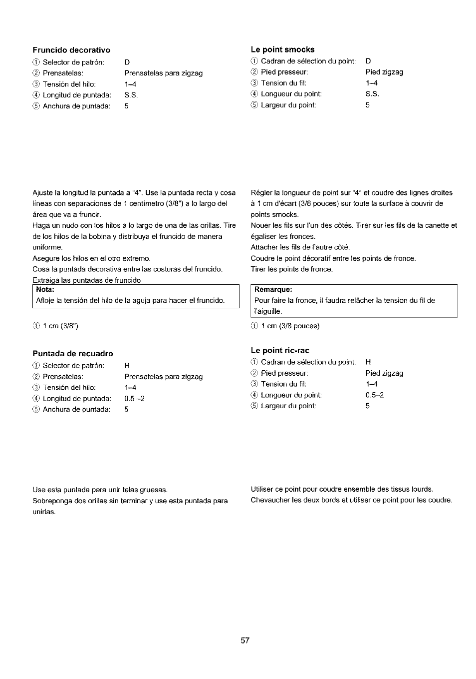 Puntada de recuadro | Sears 385.4052LX200 User Manual | Page 65 / 79