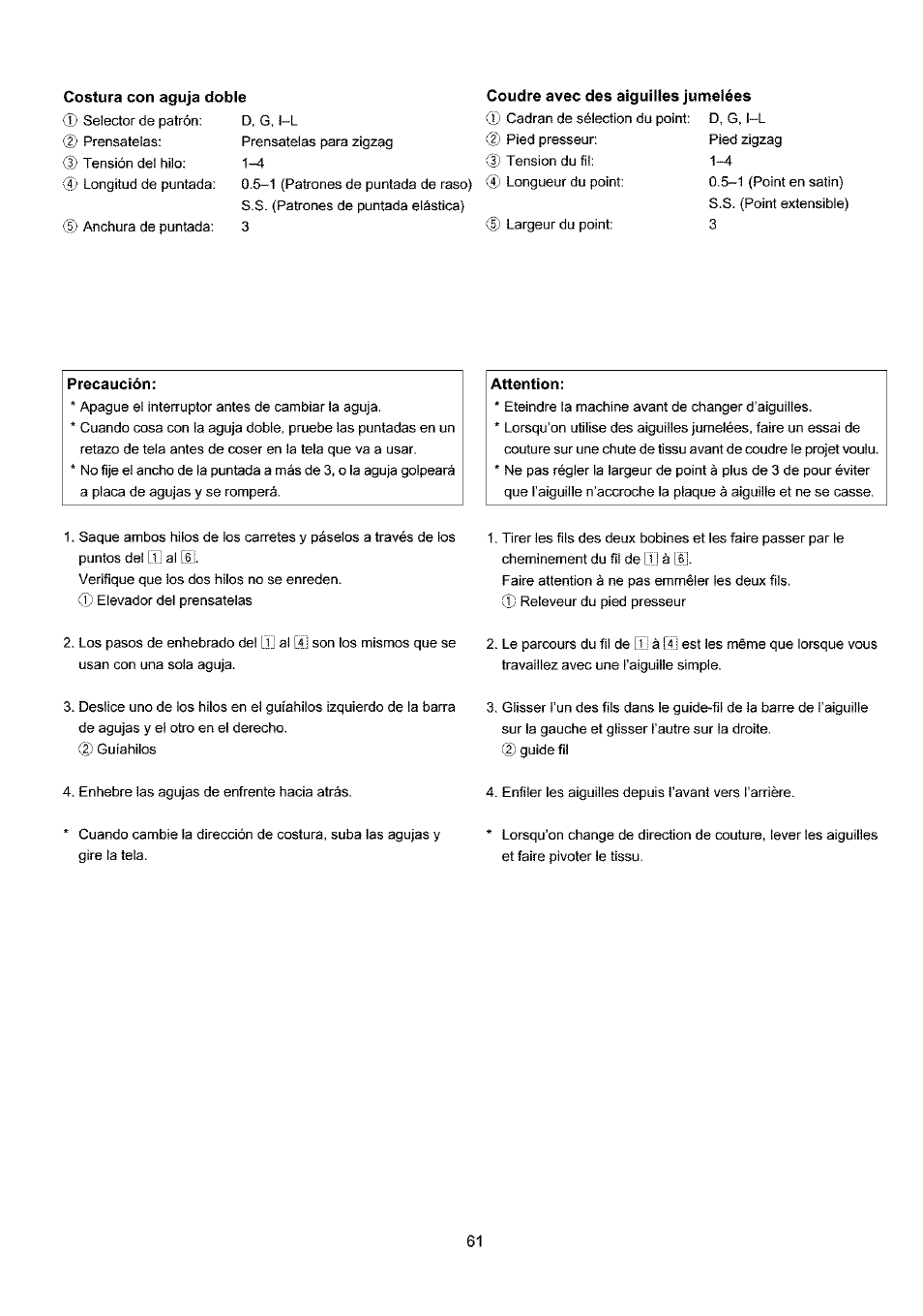 Precaución, Attention | Sears 385.4052LX200 User Manual | Page 69 / 79