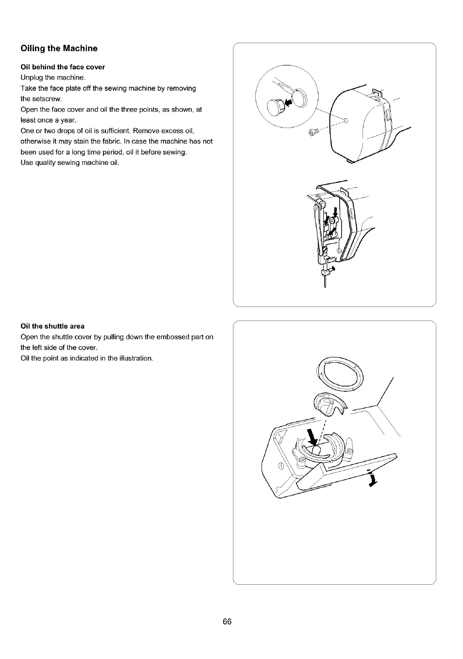 Oiling the machine | Sears 385.4052LX200 User Manual | Page 74 / 79