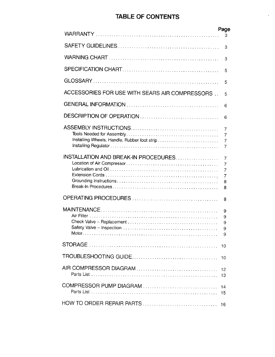 Page | Sears Craftsman 919.153111 User Manual | Page 2 / 16