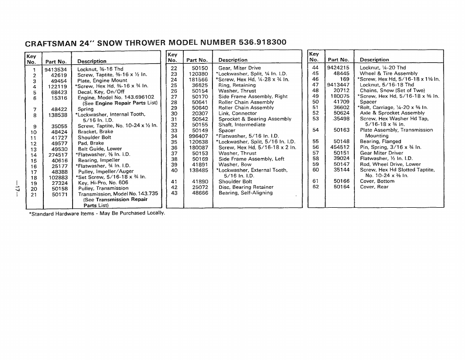 Sears 536.9183 User Manual | Page 17 / 28