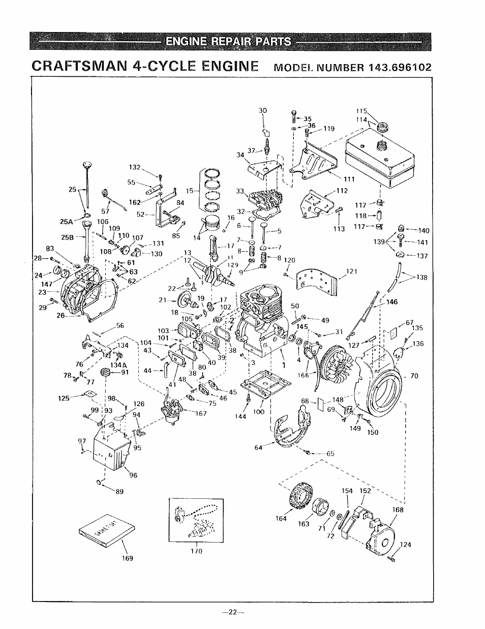 Craftsman 4-cycle engine | Sears 536.9183 User Manual | Page 22 / 28