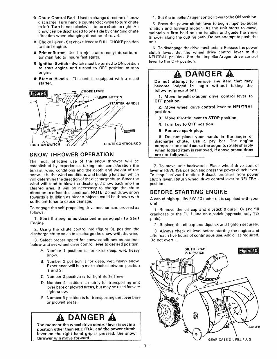 Danger | Sears 536.9183 User Manual | Page 7 / 28