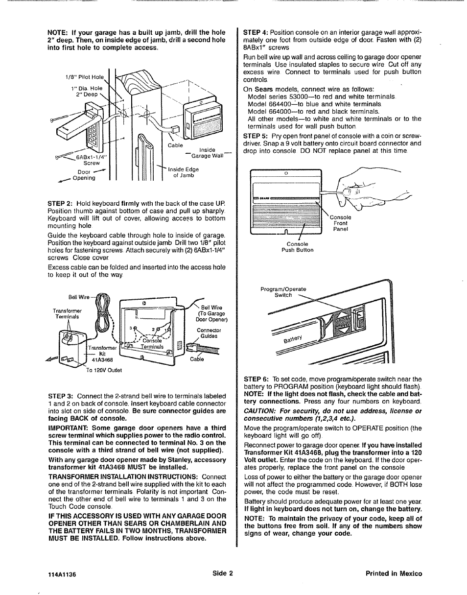 Termínala | Sears 139.53716 User Manual | Page 2 / 2