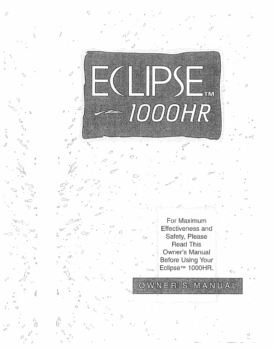Sears Eclipse 1000HR User Manual | 26 pages