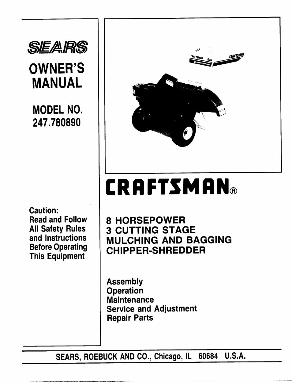 Sears 770-7387F 247.78089 User Manual | 24 pages