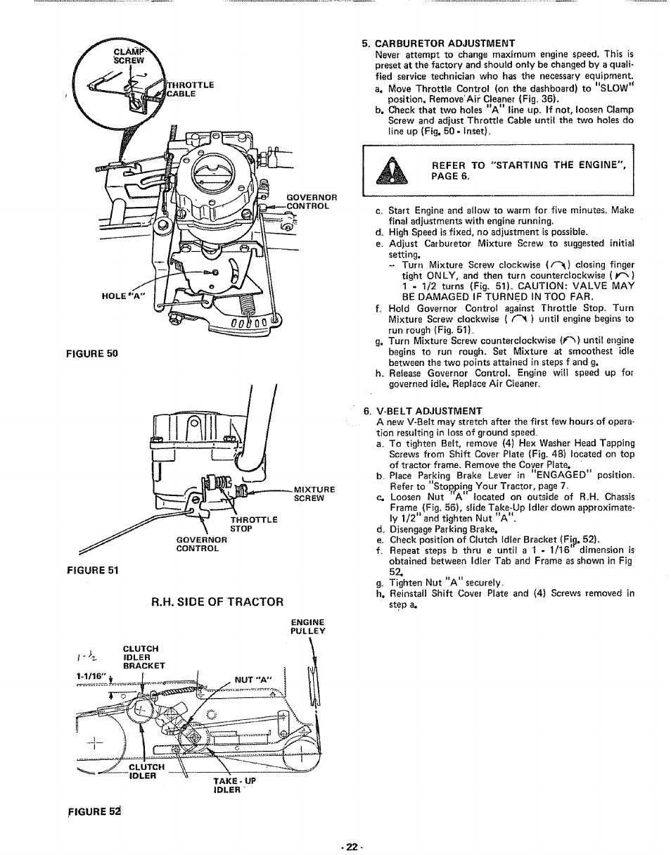 R.h. side of tractor | Sears 917.25591 User Manual | Page 22 / 48