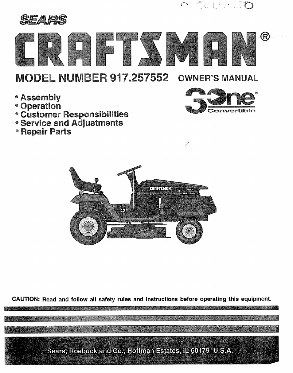 Sears 917.257552 User Manual | 56 pages