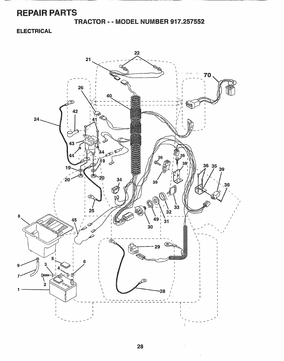 Repair parts | Sears 917.257552 User Manual | Page 28 / 56