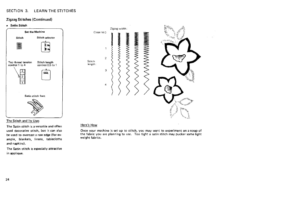 Zigzag stitches (continued) | Sears KENMORE 385. 12708 User Manual | Page 25 / 45