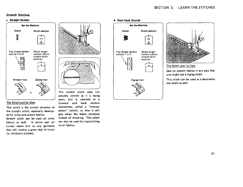 Stretch stitches, J m 2-a | Sears KENMORE 385. 12708 User Manual | Page 32 / 45