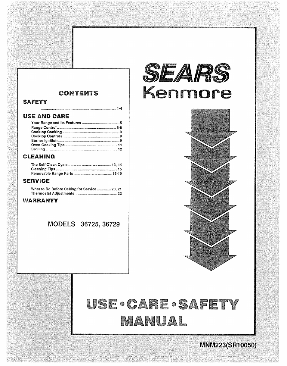 Sears 36725 User Manual | 24 pages