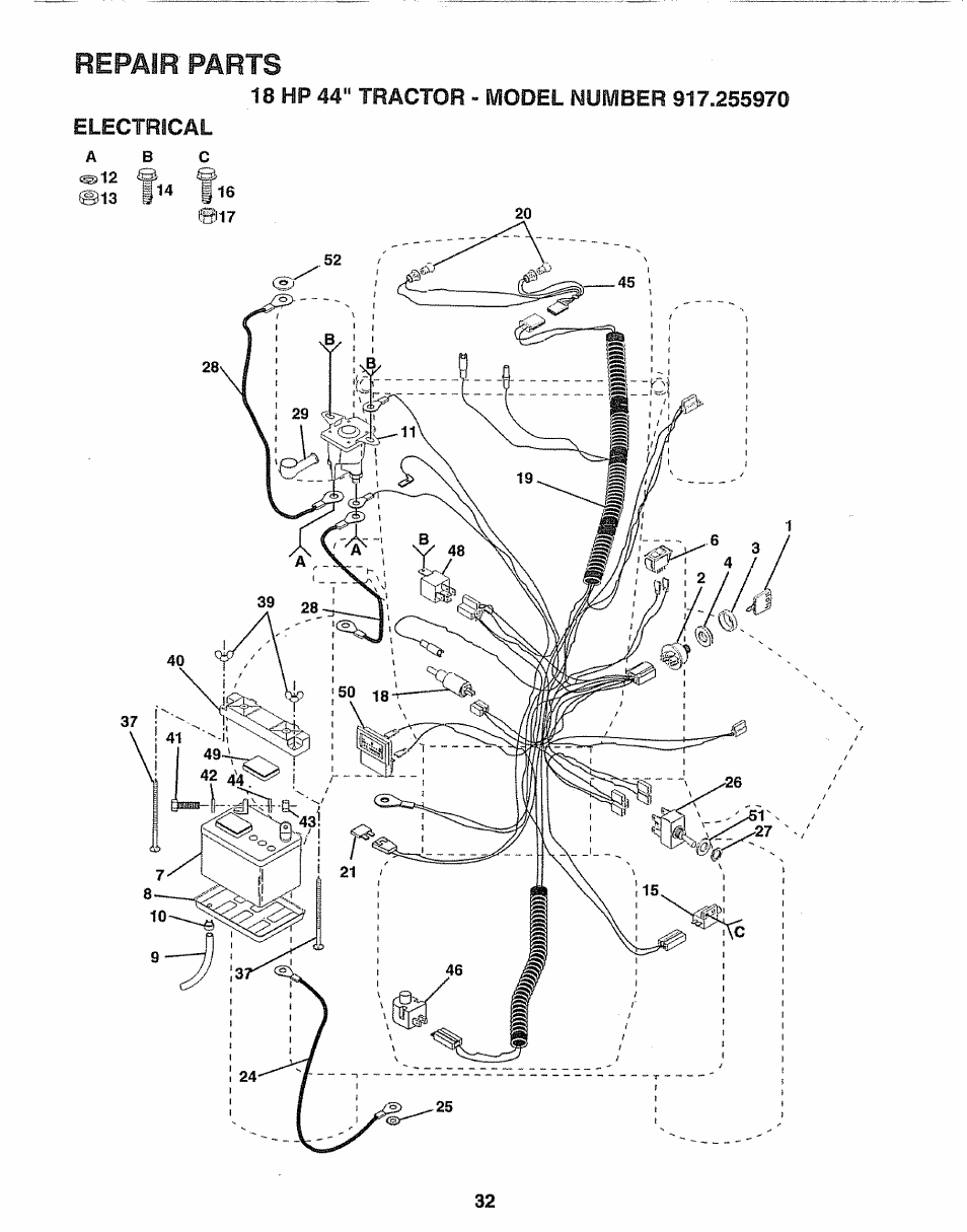 Repair | Sears 917.25597 User Manual | Page 32 / 56