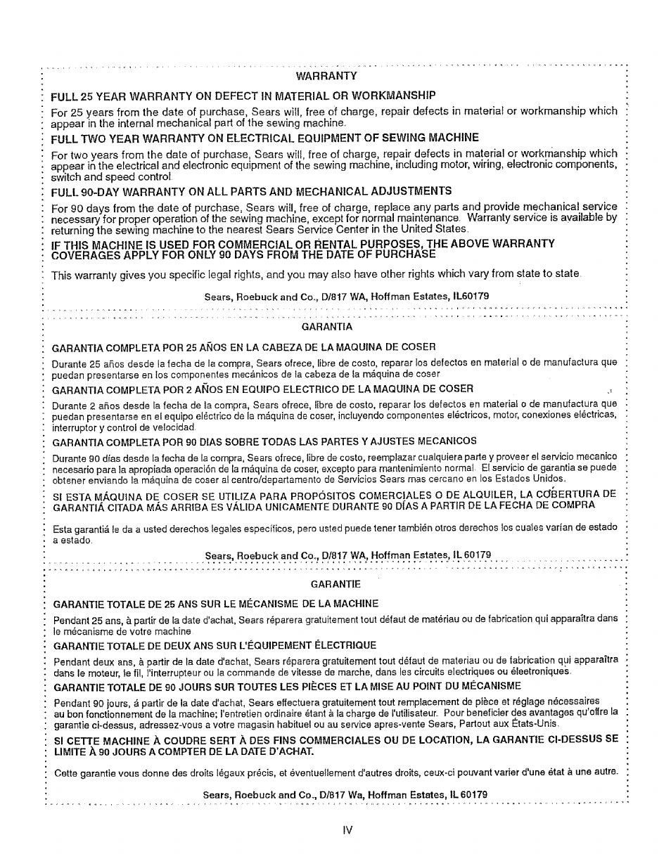 Sears 385.12912 User Manual | Page 5 / 79
