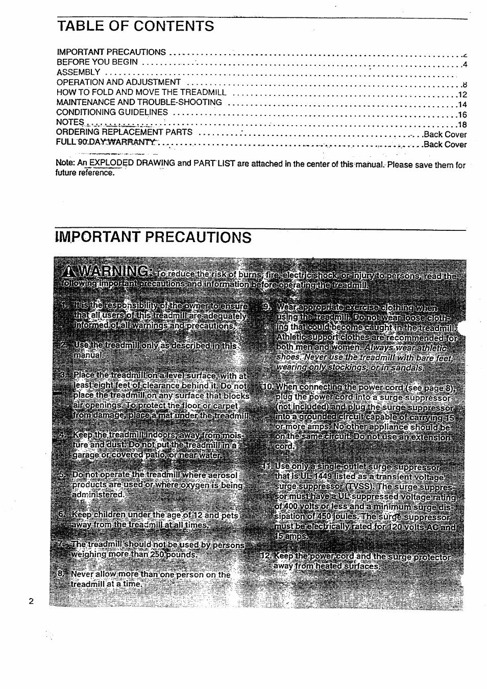 Sears QUICK GRIP PULSE 831.29788 User Manual | Page 2 / 20